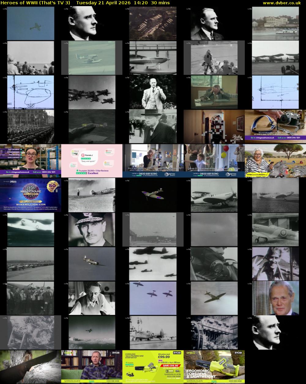 Heroes of WWII (That's TV 3) Tuesday 21 April 2026 14:20 - 14:50