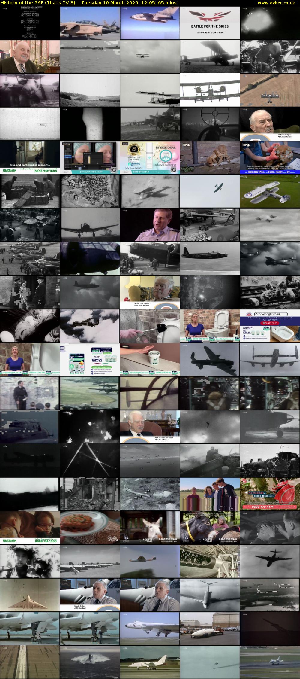 History of the RAF (That's TV 3) Tuesday 10 March 2026 12:05 - 13:10