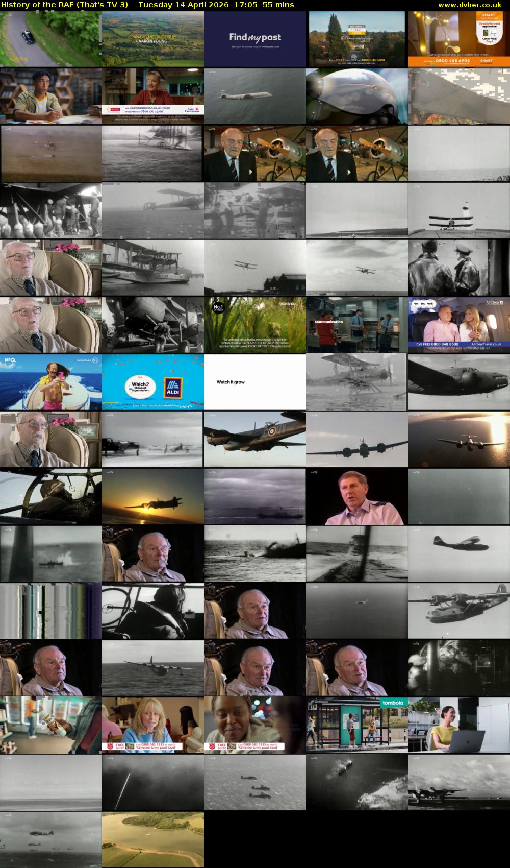 History of the RAF (That's TV 3) Tuesday 14 April 2026 17:05 - 18:00
