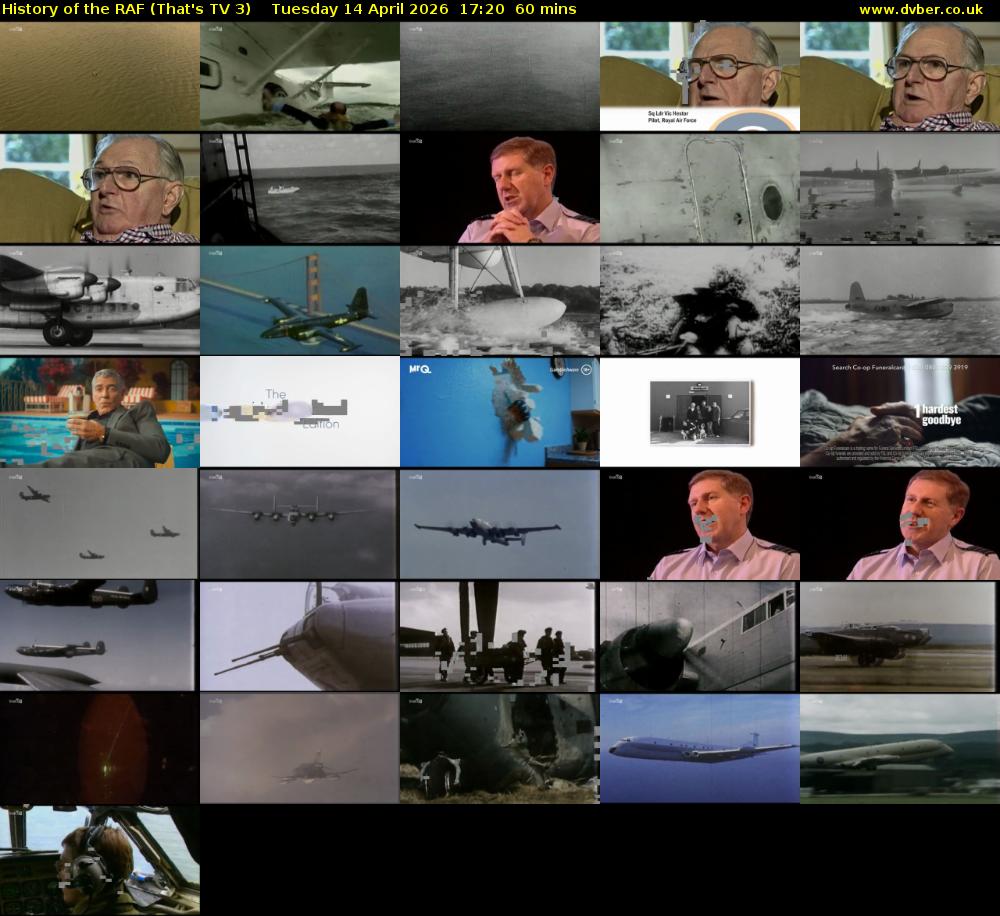 History of the RAF (That's TV 3) Tuesday 14 April 2026 17:20 - 18:20