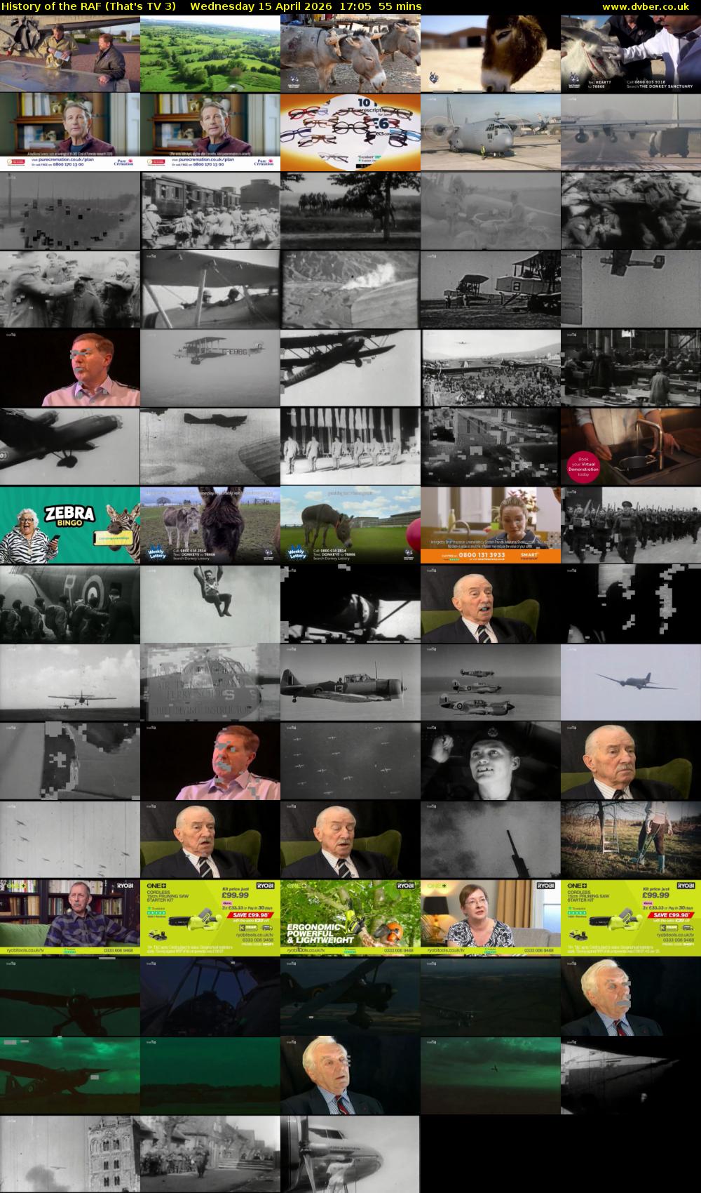 History of the RAF (That's TV 3) Wednesday 15 April 2026 17:05 - 18:00