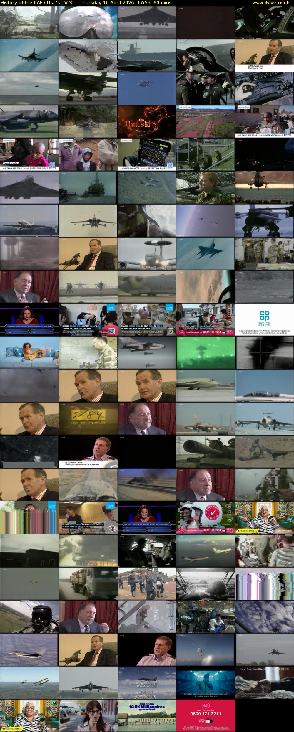History of the RAF (That's TV 3) Thursday 16 April 2026 17:55 - 18:55
