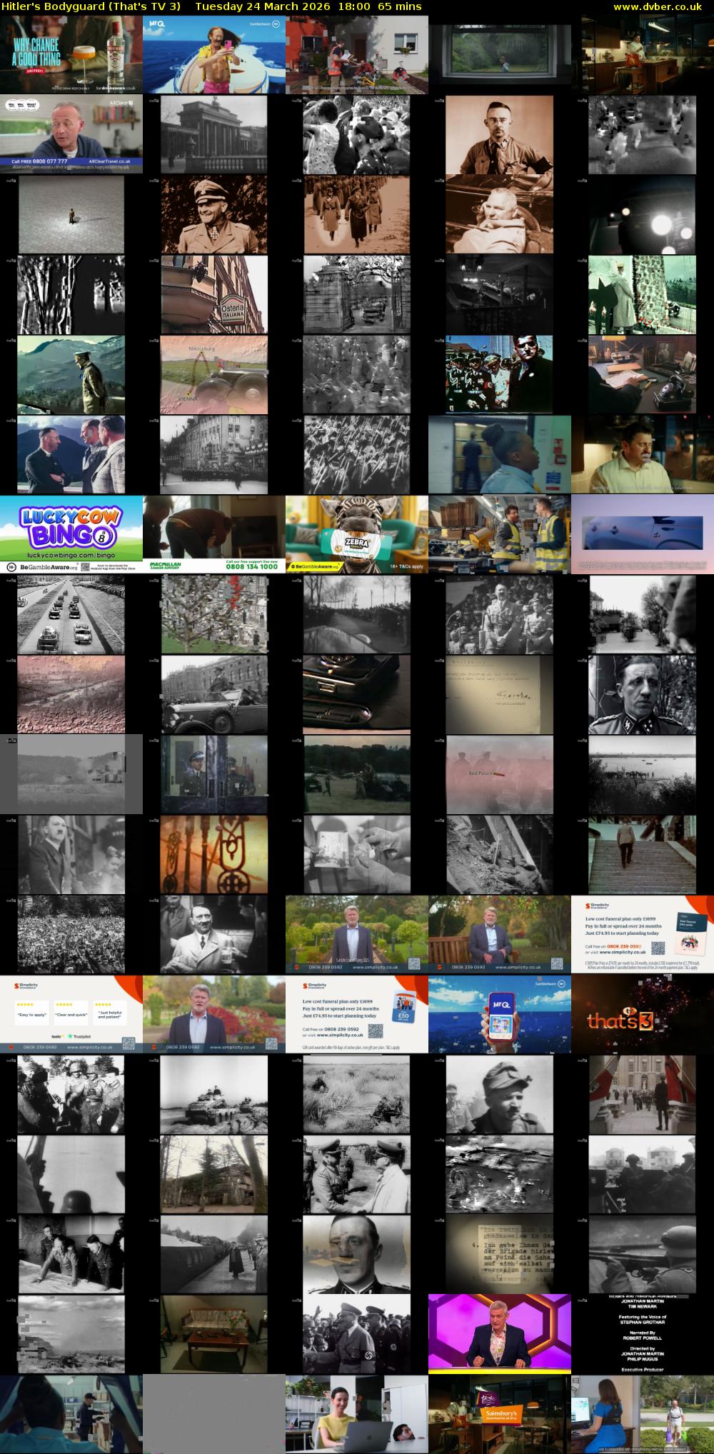 Hitler's Bodyguard (That's TV 3) Tuesday 24 March 2026 18:00 - 19:05