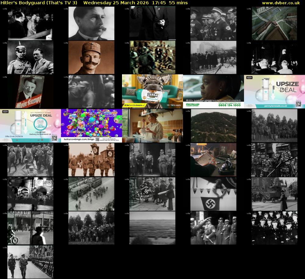 Hitler's Bodyguard (That's TV 3) Wednesday 25 March 2026 17:45 - 18:40