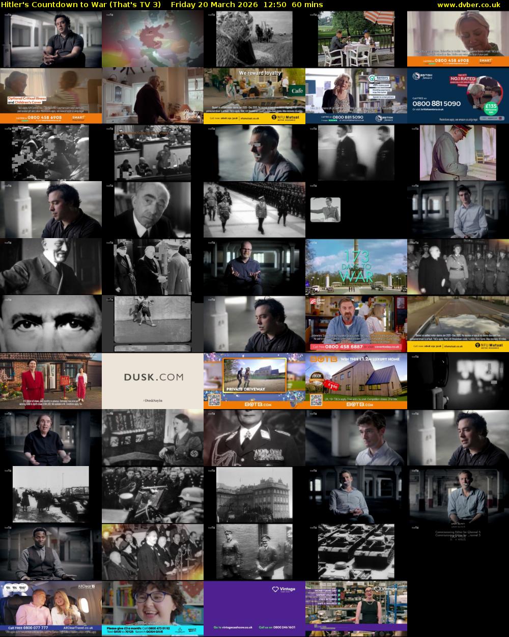 Hitler's Countdown to War (That's TV 3) Friday 20 March 2026 12:50 - 13:50