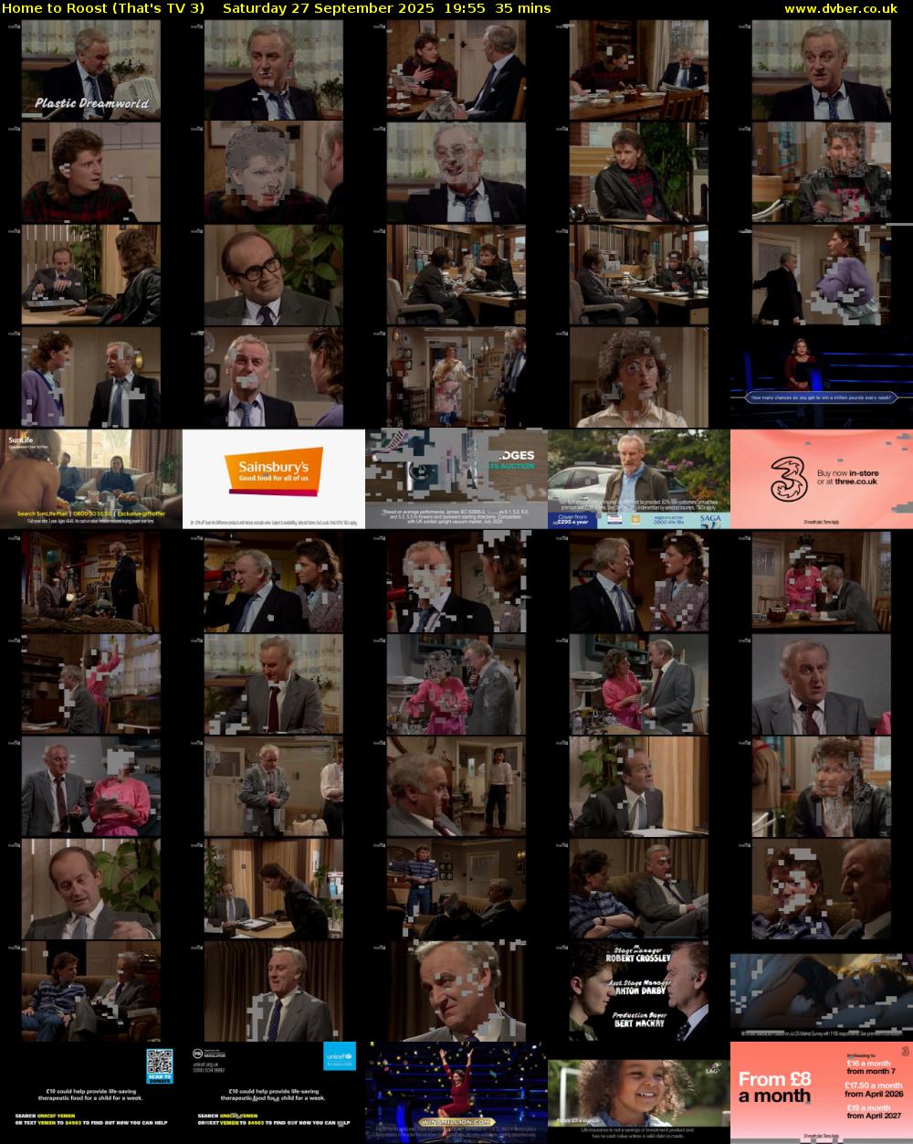 Home to Roost (That's TV 3) Saturday 27 September 2025 19:55 - 20:30