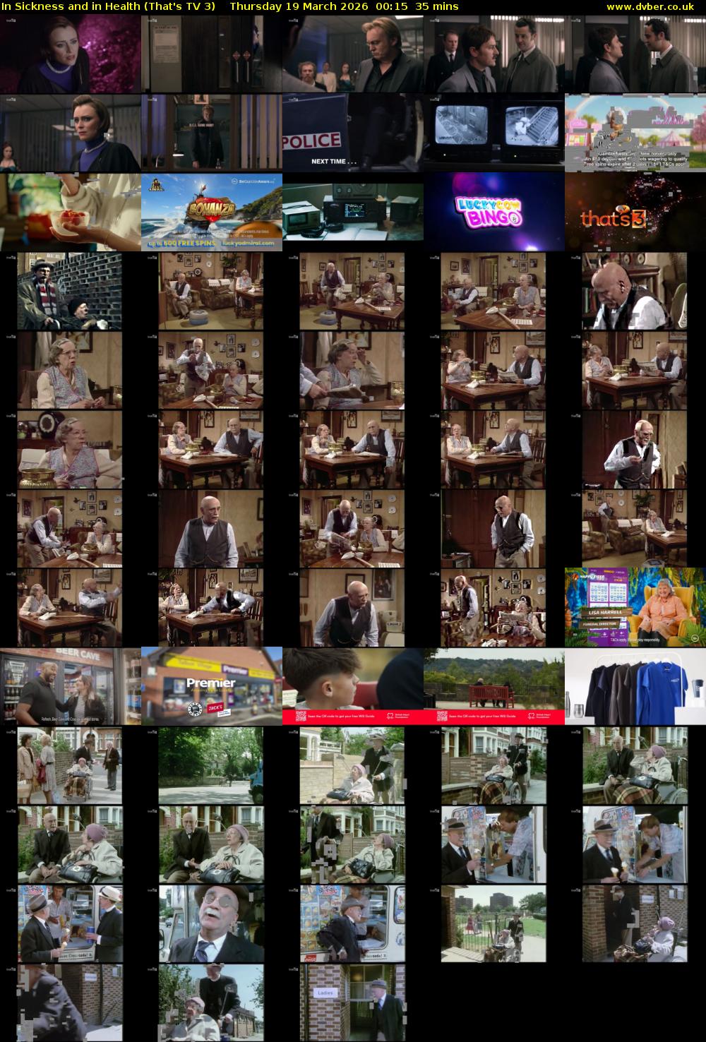 In Sickness and in Health (That's TV 3) Thursday 19 March 2026 00:15 - 00:50
