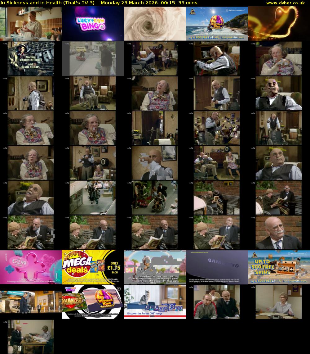 In Sickness and in Health (That's TV 3) Monday 23 March 2026 00:15 - 00:50
