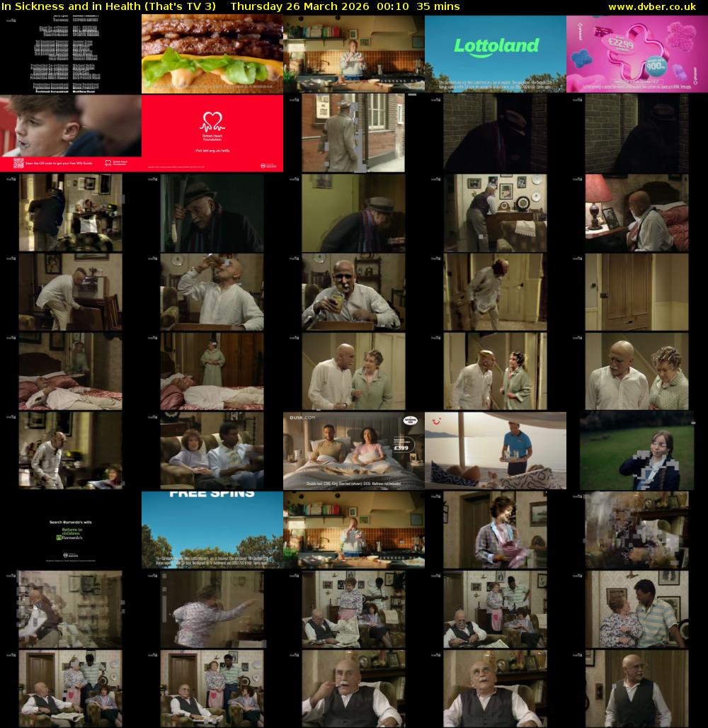 In Sickness and in Health (That's TV 3) Thursday 26 March 2026 00:10 - 00:45