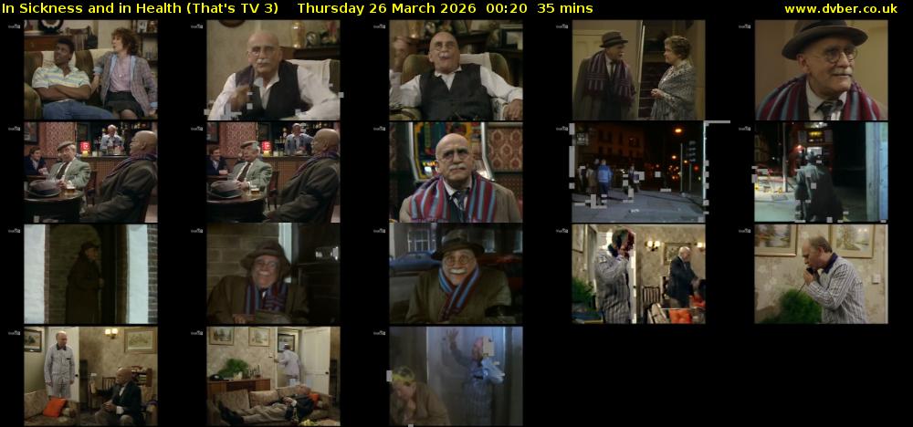 In Sickness and in Health (That's TV 3) Thursday 26 March 2026 00:20 - 00:55