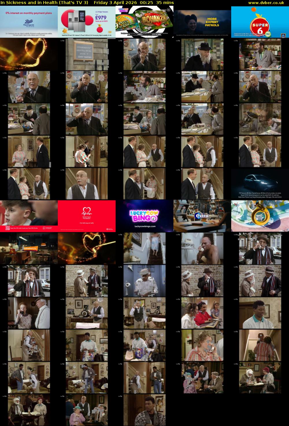 In Sickness and in Health (That's TV 3) Friday 3 April 2026 00:25 - 01:00