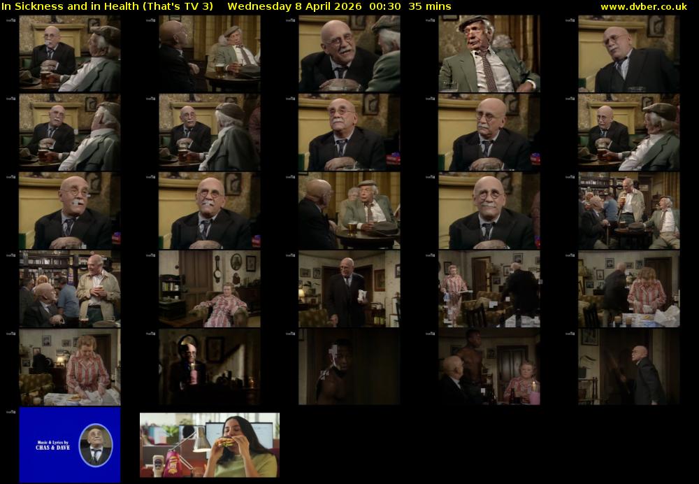In Sickness and in Health (That's TV 3) Wednesday 8 April 2026 00:30 - 01:05