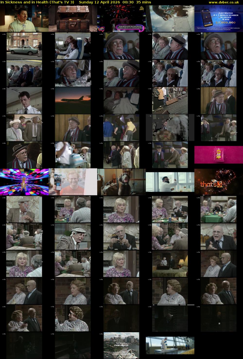In Sickness and in Health (That's TV 3) Sunday 12 April 2026 00:30 - 01:05