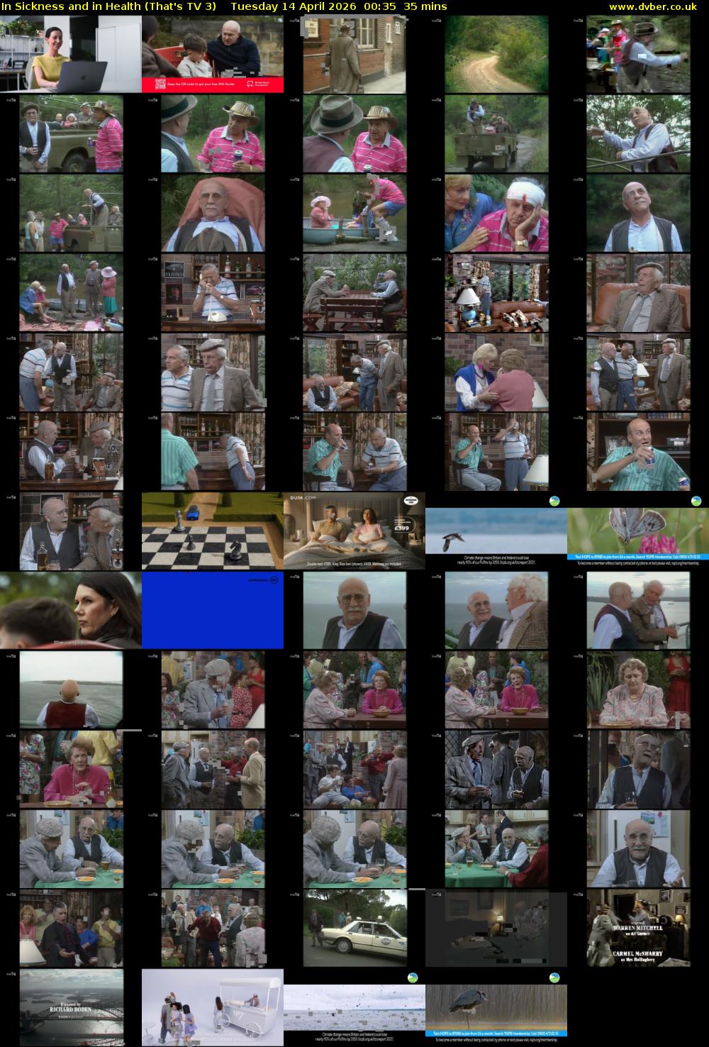In Sickness and in Health (That's TV 3) Tuesday 14 April 2026 00:35 - 01:10