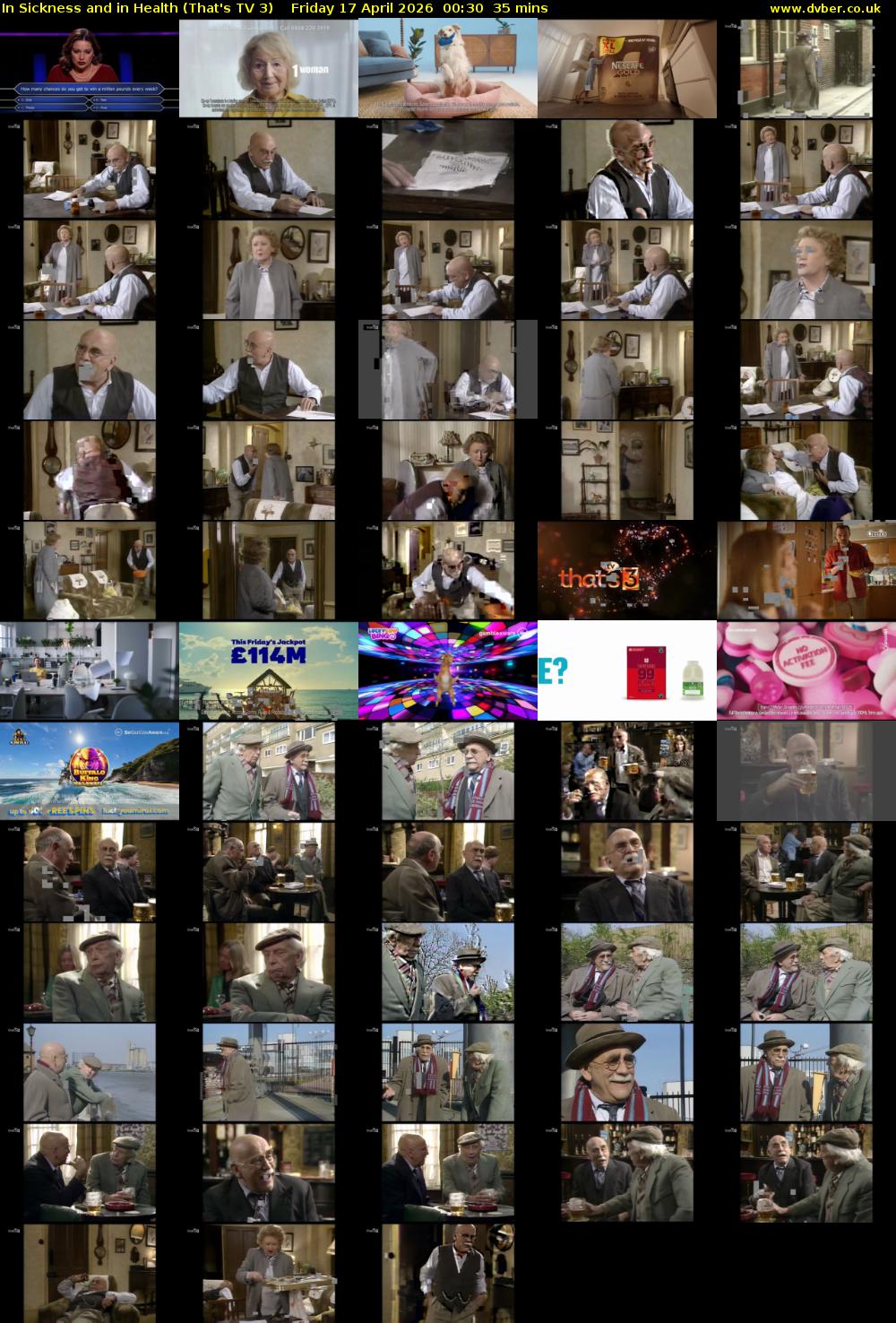 In Sickness and in Health (That's TV 3) Friday 17 April 2026 00:30 - 01:05