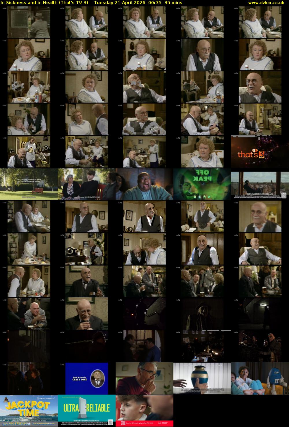 In Sickness and in Health (That's TV 3) Tuesday 21 April 2026 00:35 - 01:10