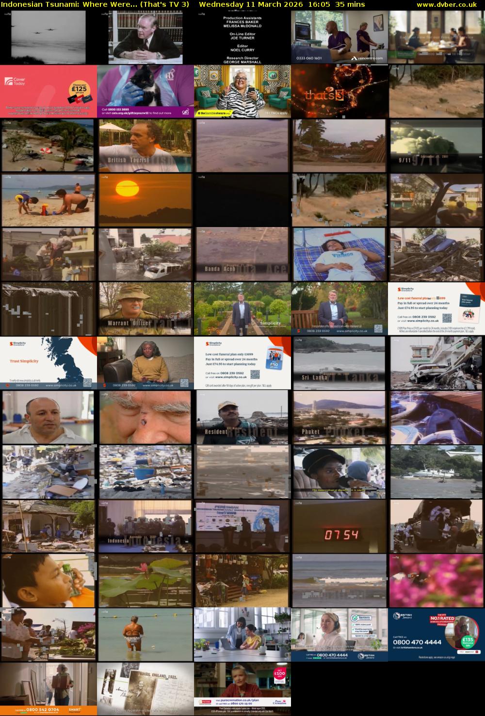 Indonesian Tsunami: Where Were... (That's TV 3) Wednesday 11 March 2026 16:05 - 16:40