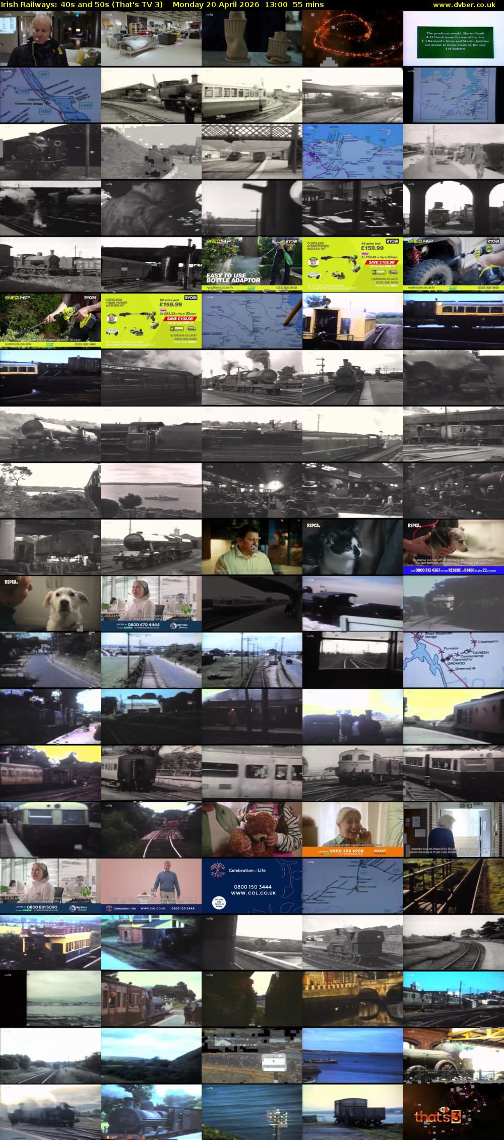Irish Railways: 40s and 50s (That's TV 3) Monday 20 April 2026 13:00 - 13:55