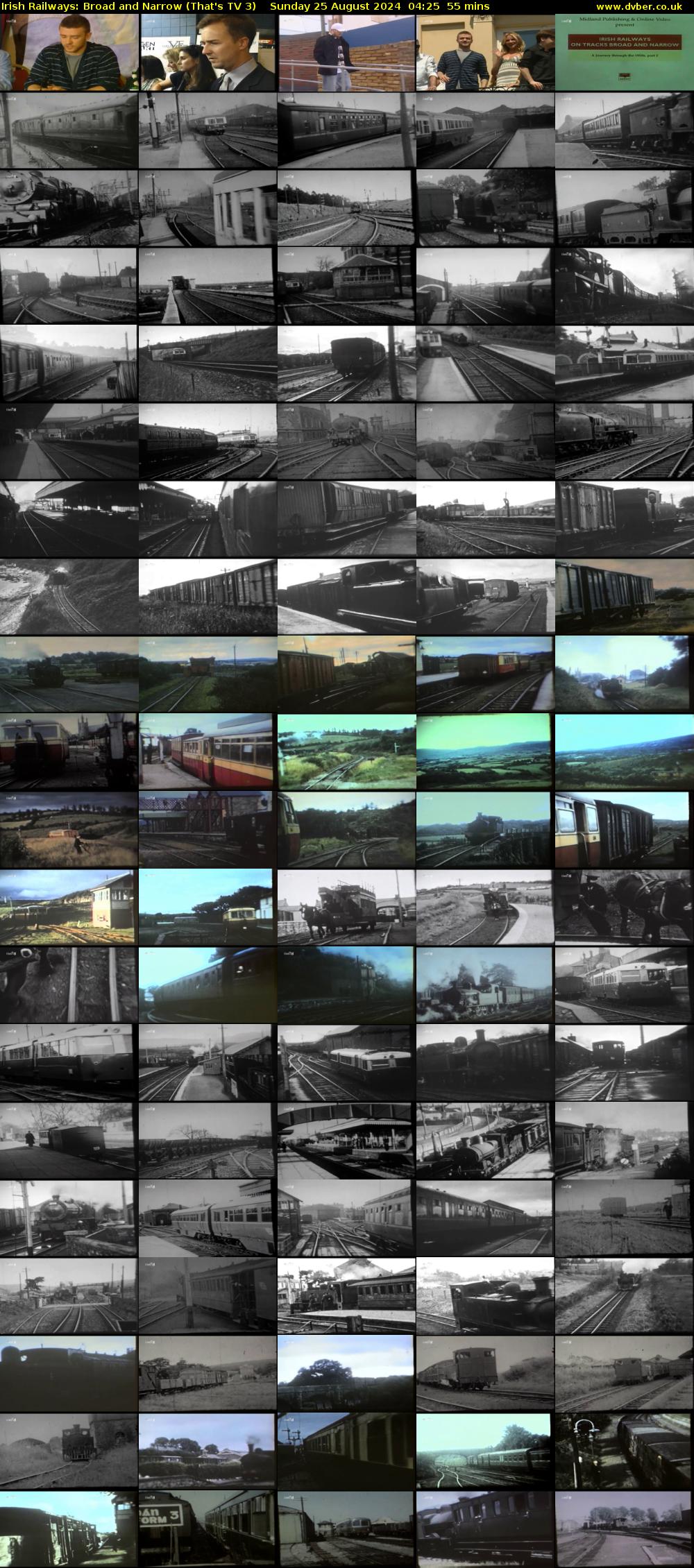 Irish Railways: Broad and Narrow (That's TV 3) Sunday 25 August 2024 04:25 - 05:20