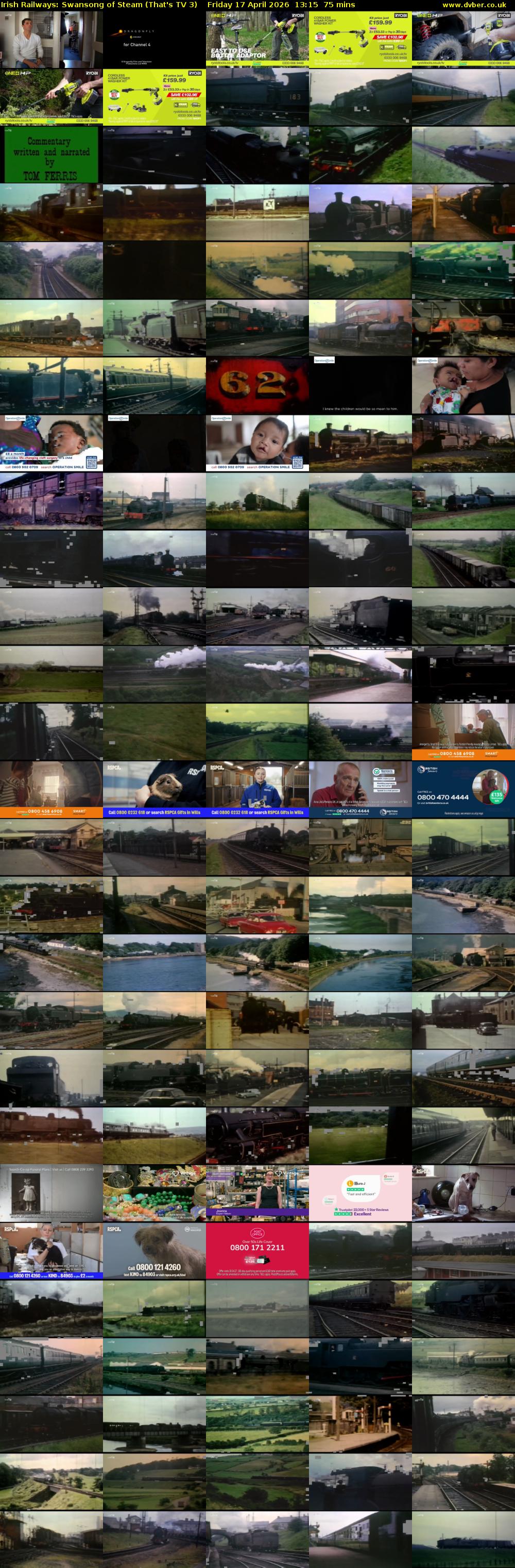 Irish Railways: Swansong of Steam (That's TV 3) Friday 17 April 2026 13:15 - 14:30