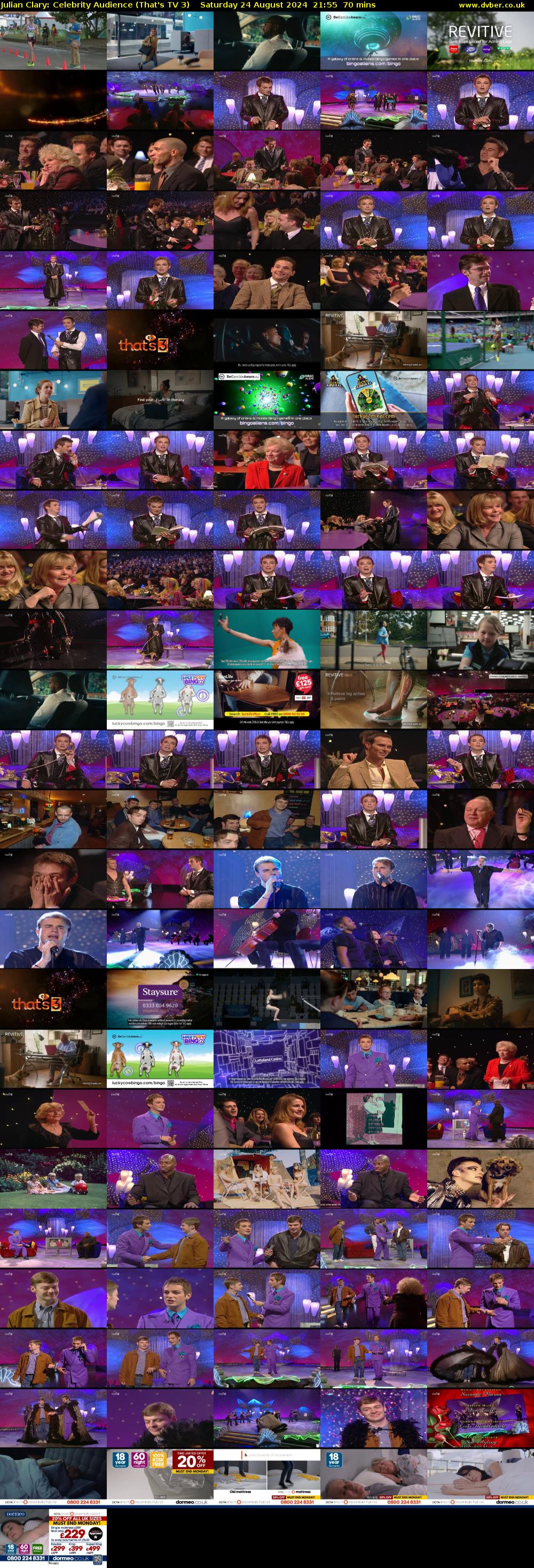 Julian Clary: Celebrity Audience (That's TV 3) Saturday 24 August 2024 21:55 - 23:05