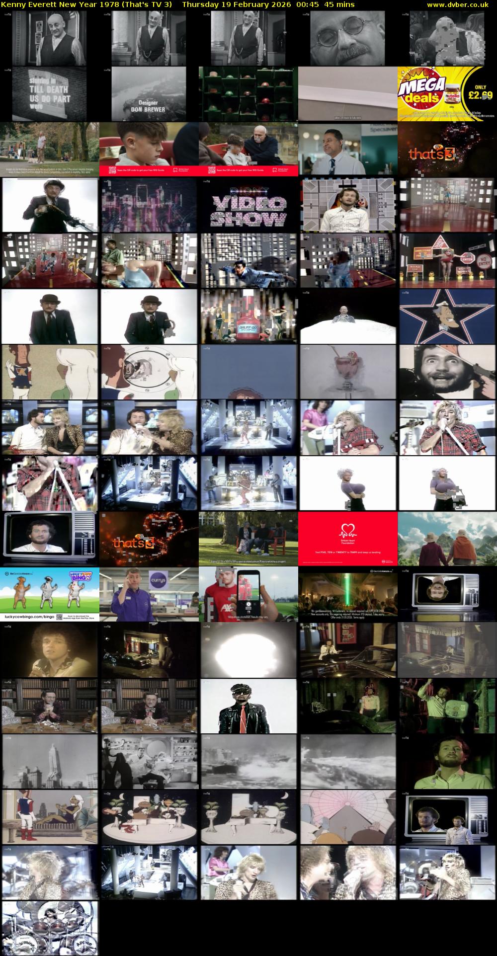 Kenny Everett New Year 1978 (That's TV 3) Thursday 19 February 2026 00:45 - 01:30