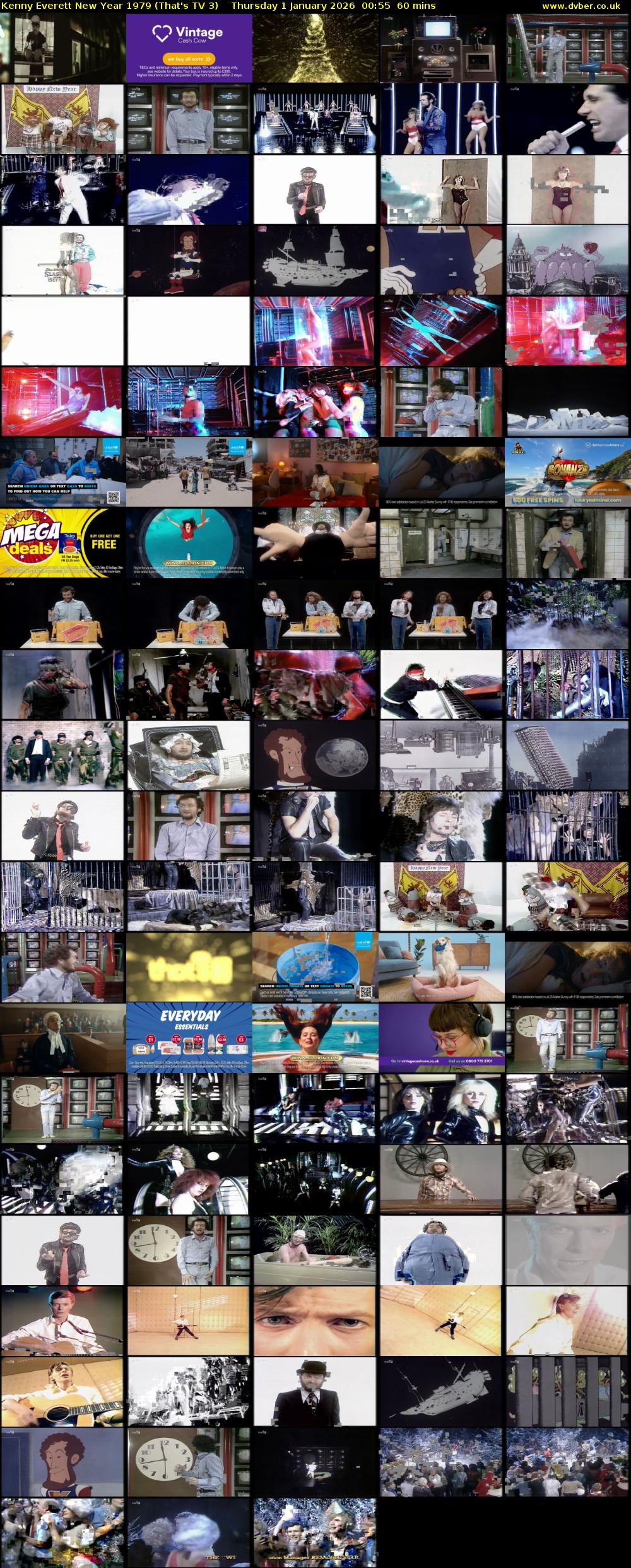 Kenny Everett New Year 1979 (That's TV 3) Thursday 1 January 2026 00:55 - 01:55