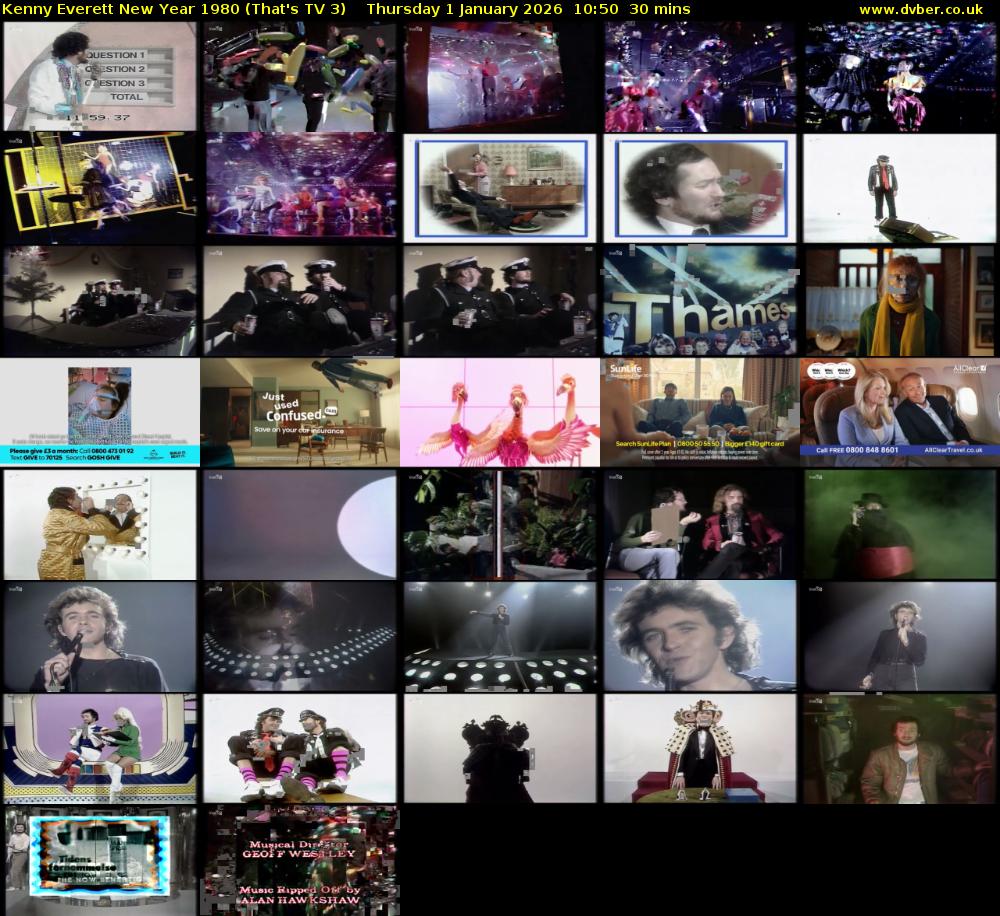 Kenny Everett New Year 1980 (That's TV 3) Thursday 1 January 2026 10:50 - 11:20