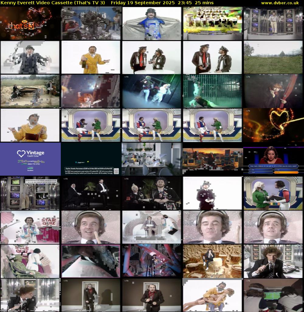 Kenny Everett Video Cassette (That's TV 3) Friday 19 September 2025 23:45 - 00:10