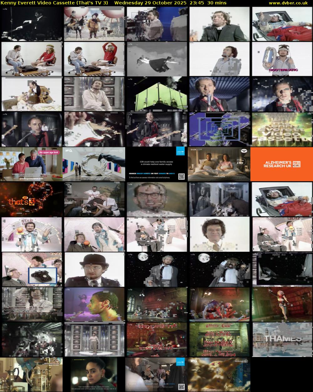 Kenny Everett Video Cassette (That's TV 3) Wednesday 29 October 2025 23:45 - 00:15