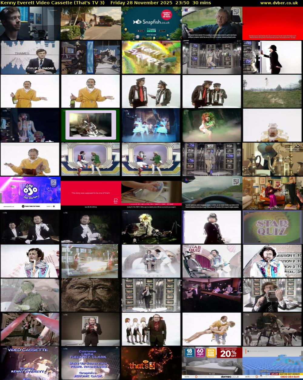 Kenny Everett Video Cassette (That's TV 3) Friday 28 November 2025 23:50 - 00:20