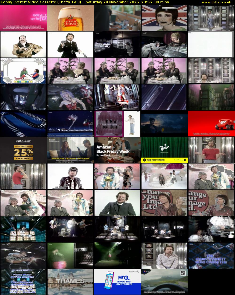 Kenny Everett Video Cassette (That's TV 3) Saturday 29 November 2025 23:55 - 00:25