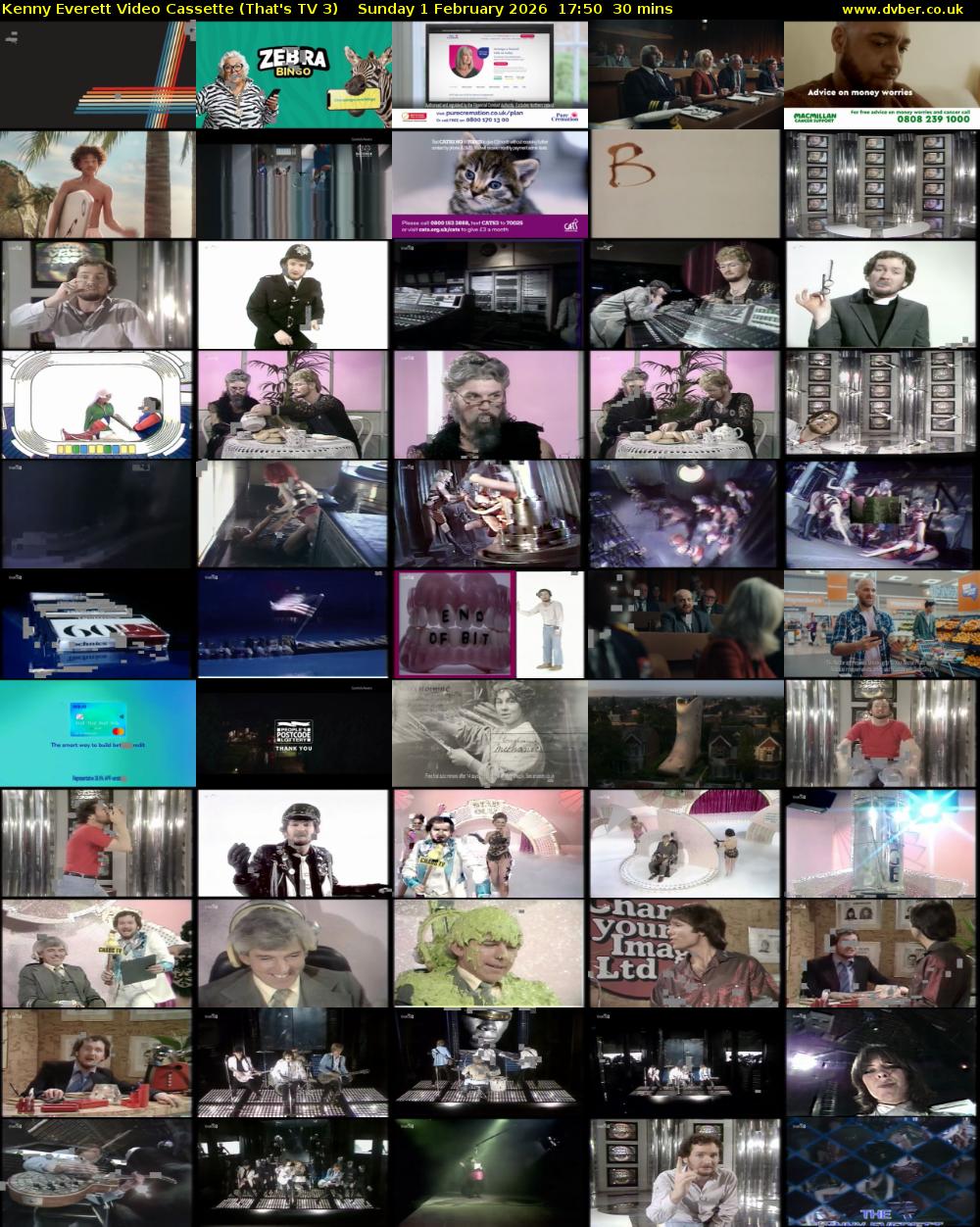 Kenny Everett Video Cassette (That's TV 3) Sunday 1 February 2026 17:50 - 18:20