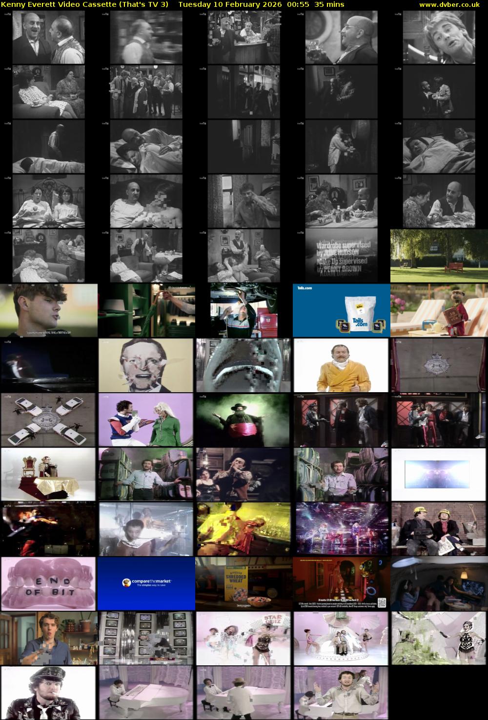 Kenny Everett Video Cassette (That's TV 3) Tuesday 10 February 2026 00:55 - 01:30