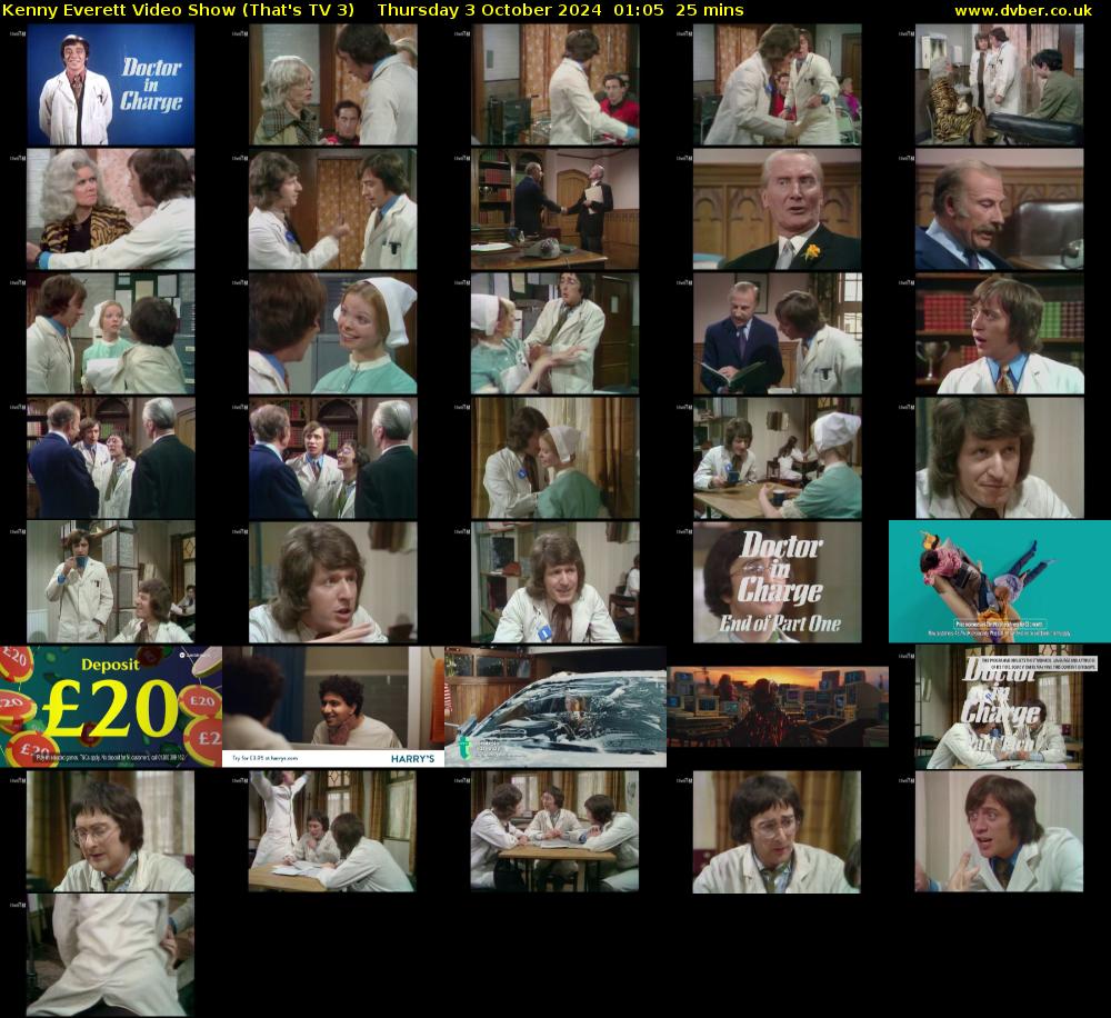 Kenny Everett Video Show (That's TV 3) Thursday 3 October 2024 01:05 - 01:30