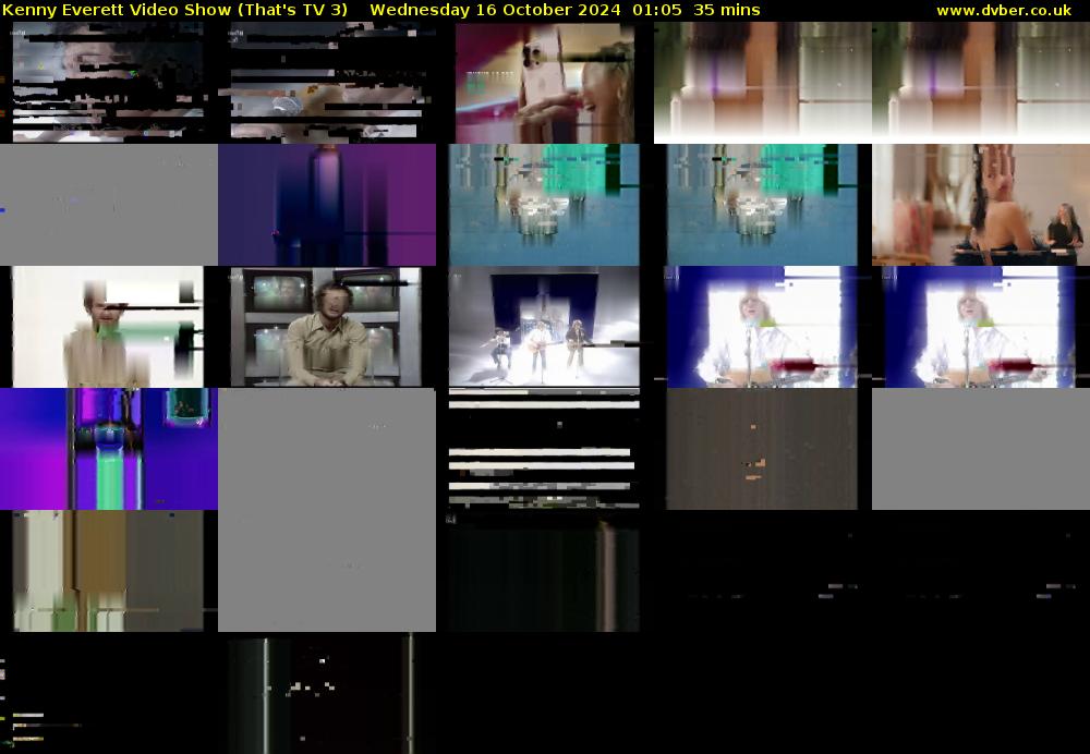 Kenny Everett Video Show (That's TV 3) Wednesday 16 October 2024 01:05 - 01:40