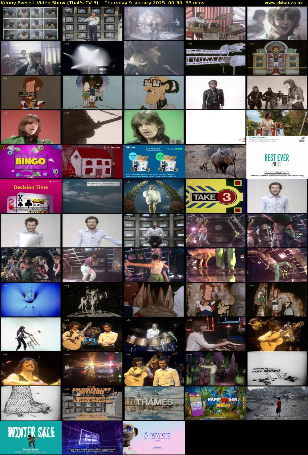 Kenny Everett Video Show (That's TV 3) Thursday 9 January 2025 00:30 - 01:05