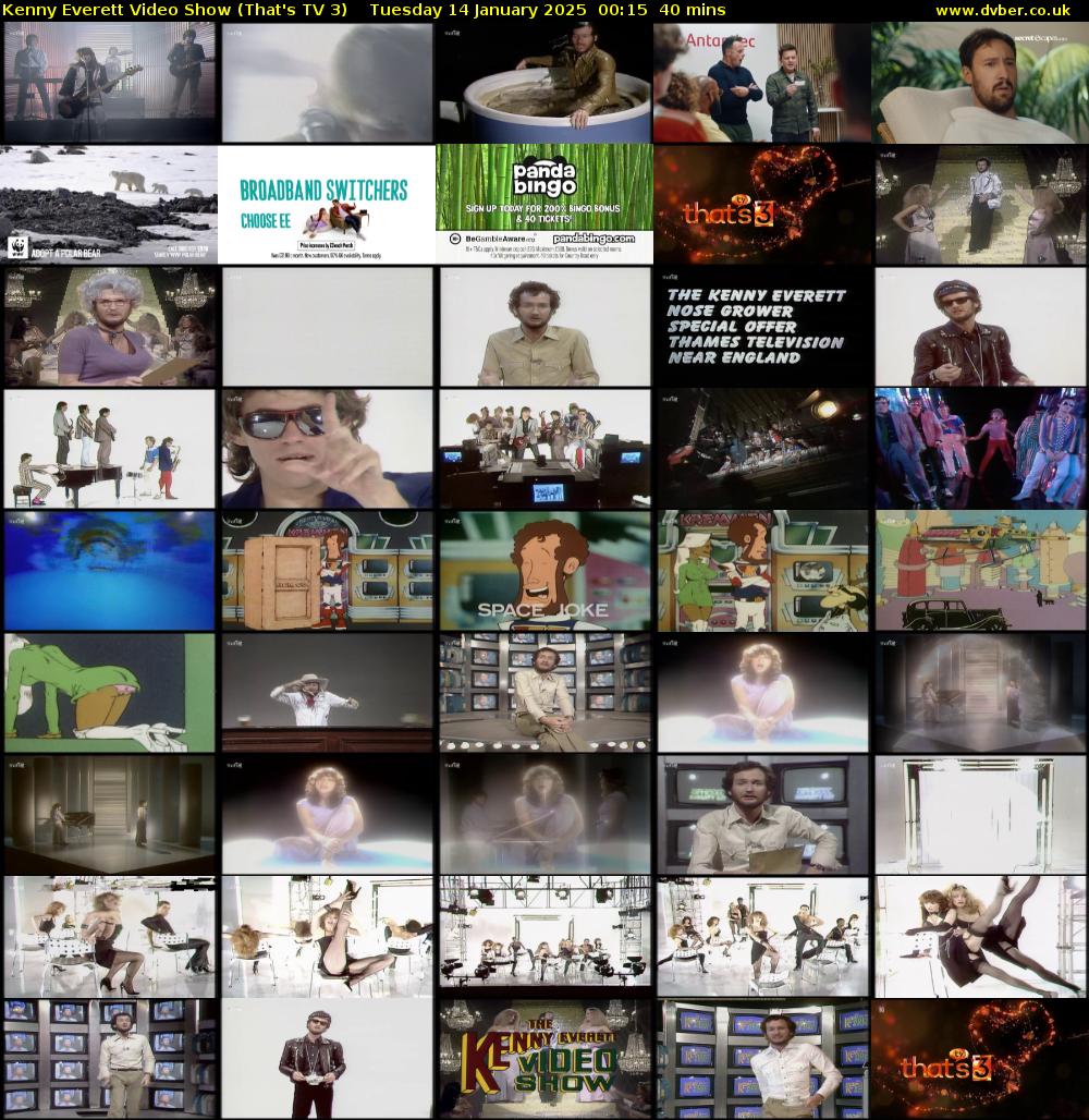 Kenny Everett Video Show (That's TV 3) Tuesday 14 January 2025 00:15 - 00:55