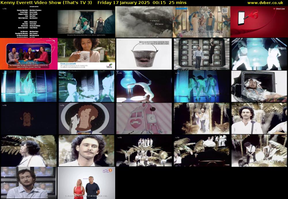 Kenny Everett Video Show (That's TV 3) Friday 17 January 2025 00:15 - 00:40
