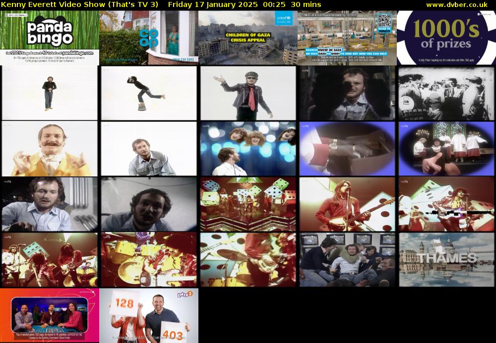 Kenny Everett Video Show (That's TV 3) Friday 17 January 2025 00:25 - 00:55