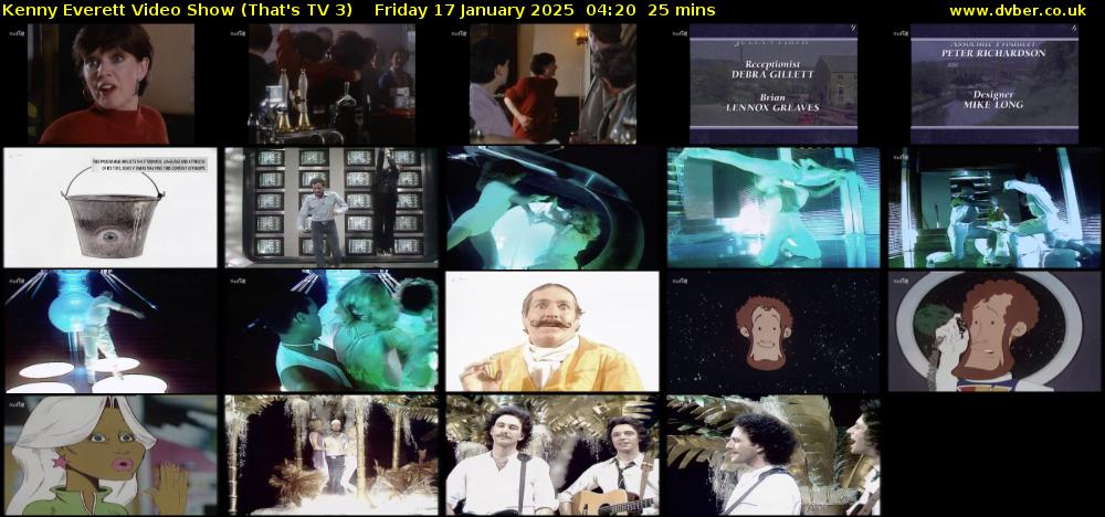 Kenny Everett Video Show (That's TV 3) Friday 17 January 2025 04:20 - 04:45