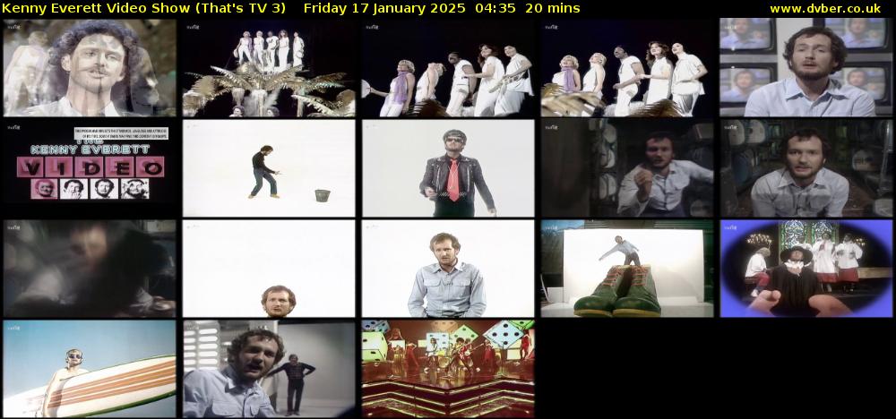 Kenny Everett Video Show (That's TV 3) Friday 17 January 2025 04:35 - 04:55