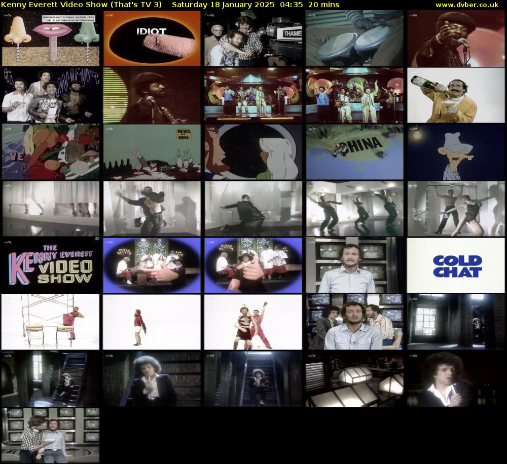 Kenny Everett Video Show (That's TV 3) Saturday 18 January 2025 04:35 - 04:55