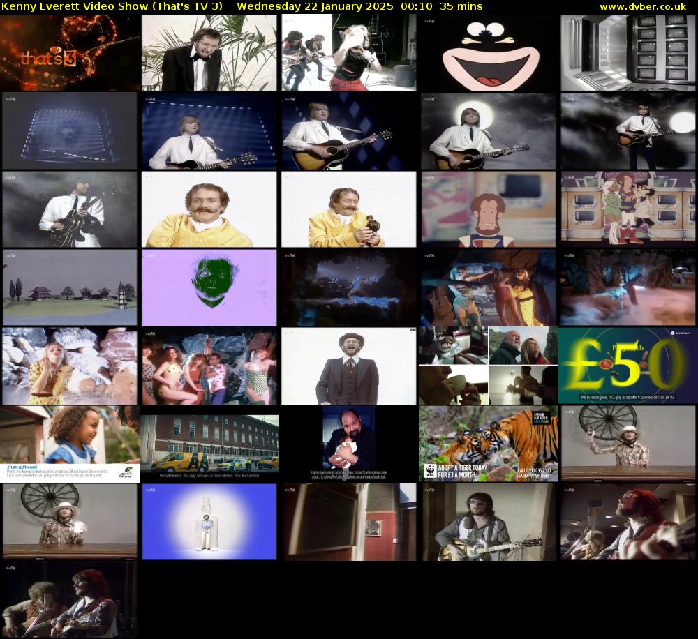 Kenny Everett Video Show (That's TV 3) Wednesday 22 January 2025 00:10 - 00:45