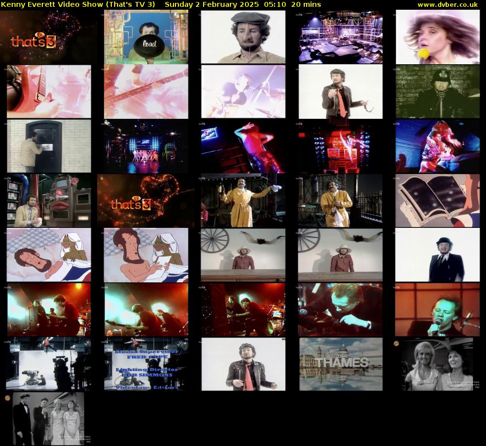 Kenny Everett Video Show (That's TV 3) Sunday 2 February 2025 05:10 - 05:30