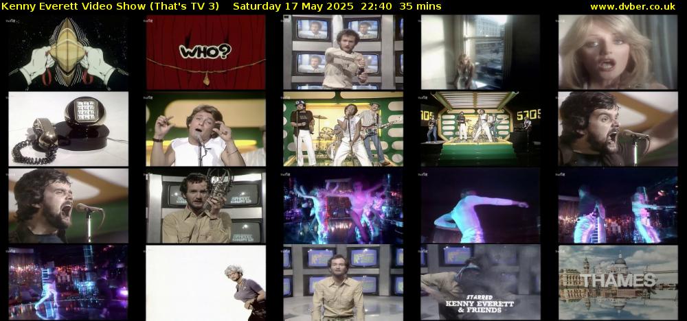 Kenny Everett Video Show (That's TV 3) Saturday 17 May 2025 22:40 - 23:15