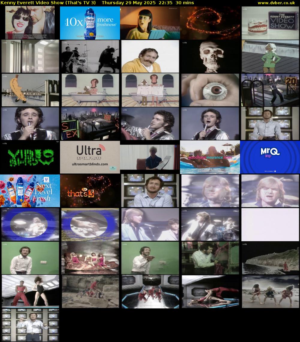 Kenny Everett Video Show (That's TV 3) Thursday 29 May 2025 22:35 - 23:05