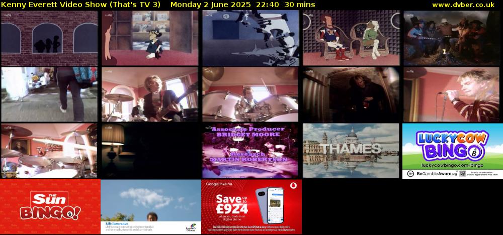 Kenny Everett Video Show (That's TV 3) Monday 2 June 2025 22:40 - 23:10