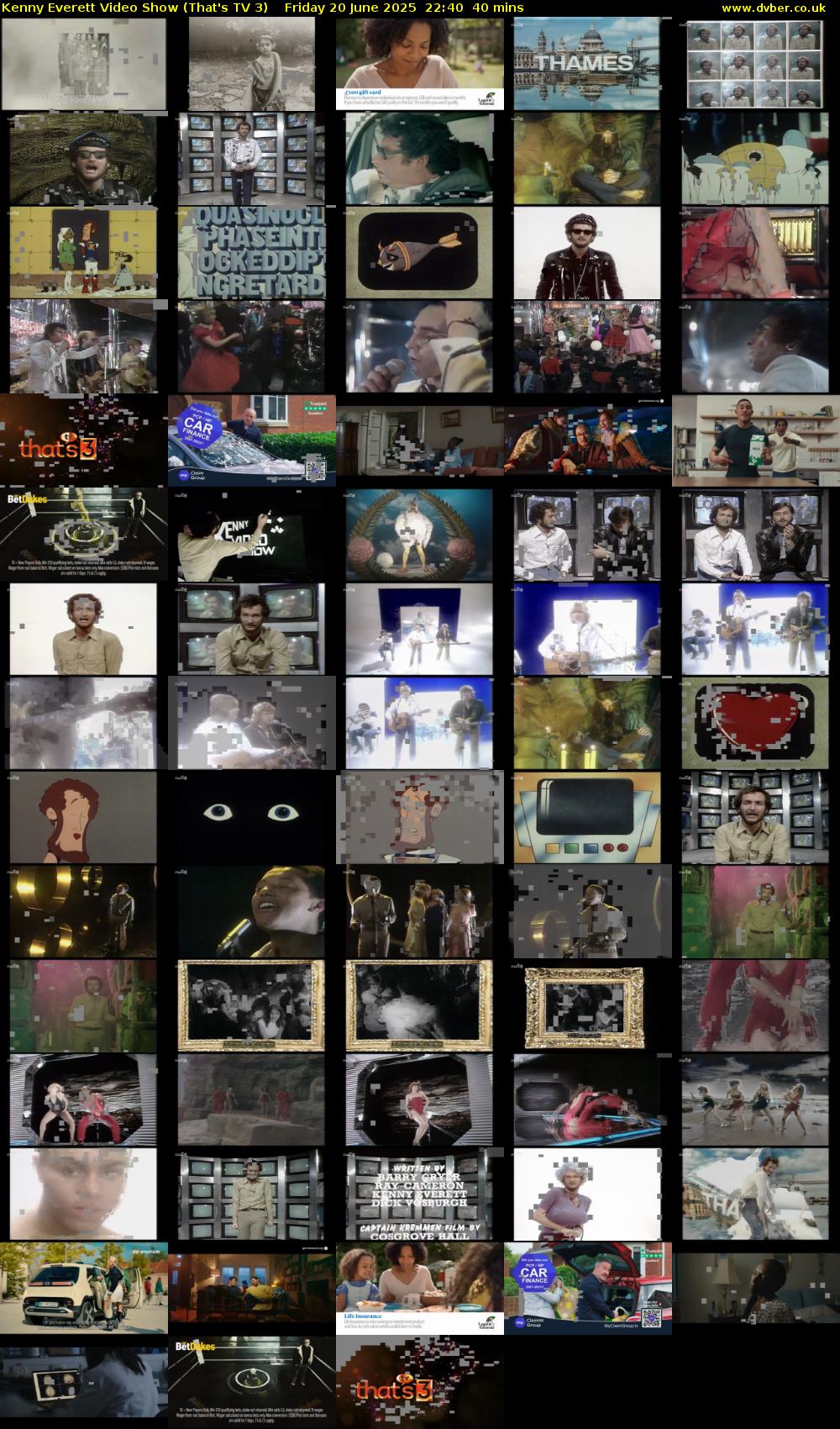 Kenny Everett Video Show (That's TV 3) Friday 20 June 2025 22:40 - 23:20
