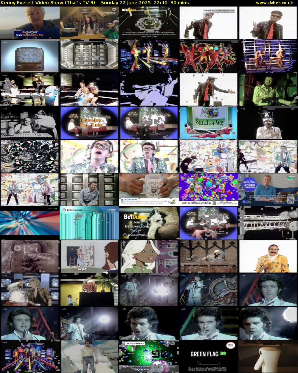 Kenny Everett Video Show (That's TV 3) Sunday 22 June 2025 22:40 - 23:10